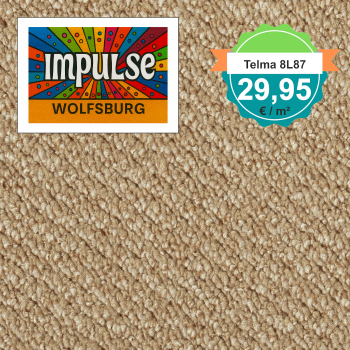 Quadratisches Bild vom Vorwerk Telma Teppichboden in gold